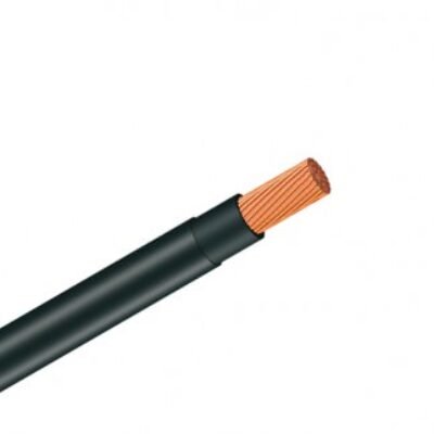 Cable para Baterías 25mm² (4 AWG, Negro, 1 Metro)
