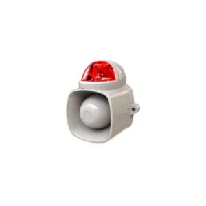 Sirena 20w Con Audio De Advertencia, De Exterior Blanca Y Luz Roja ATC Sirena 20w