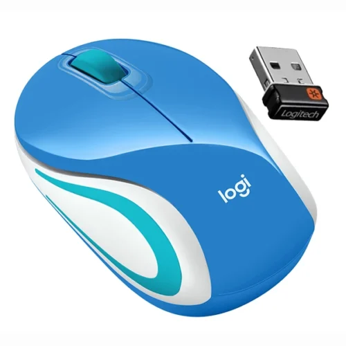 Mouse Inalambrico M187 Azul/910-005360 Logitech