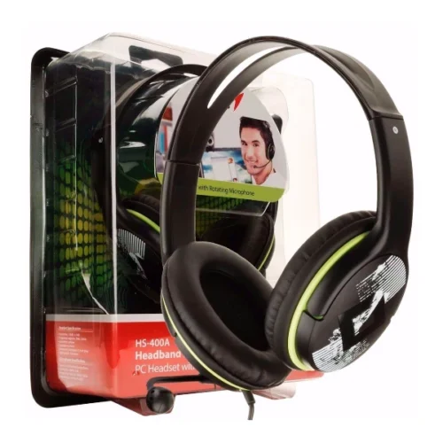 Audifono Con Mic. Cintillo Hs-400 Verde Genius