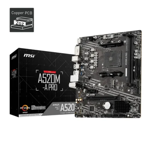 Mb S/Am4 A520M-A Pro Matx/Dvi/Hdmi/Usb3 Mb S/Am4 A520M-A Pro Matx/Dvi/Hdmi/Usb3.0/ Msi