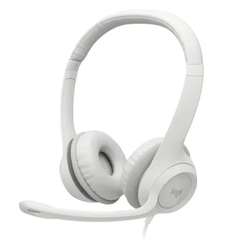 Audifono Con Mic. Usb H390/981-001285/Blanco Logitech