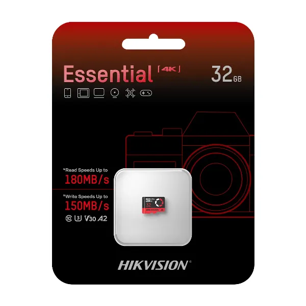 Memoria Micro Sd Sdxc 32Gb/C10/V30/A2/4K Hs-Tf-E3 32G/180Mb/150Mb Hikvision