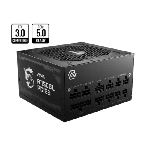 Fuente Poder 750W/80 Plus Certf/Gold Mag A750Gl Pcie5/Atx 3 Fuente Poder 750W/80 Plus Certf/Gold Mag A750Gl Pcie5/Atx 3.0 Msi