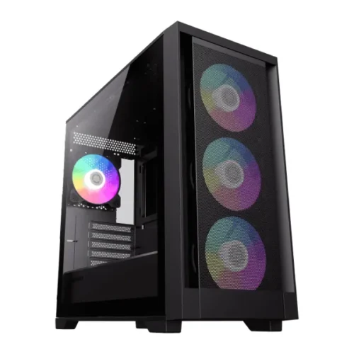 Gabinete Gamer Defender Mesh/1 Fan Rear 3 F/Argb /Matx/Sin Fuente Gamemax