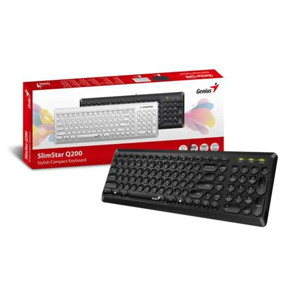 Teclado Pc Usb Slimstar Q200/Negro Genius