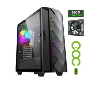 Gabinete Gamer Diamond Coc Black/1Fan Argb/Atx/Matx/Sin Fuente Gamemax