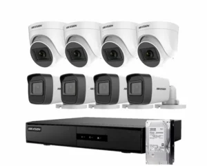 Kit Analogo 1080P DVR-M1 8CH 4Turret+4Bala + 1TB Video Hikvision
