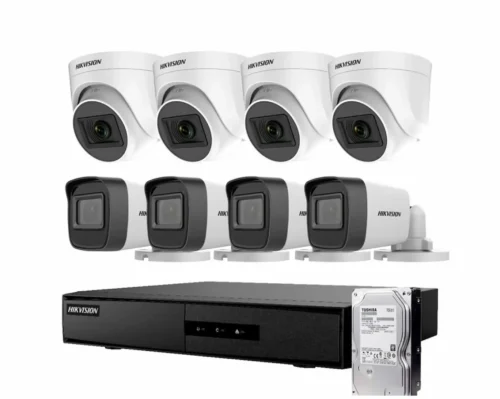 Kit Analogo 1080P DVR-M1 8CH 4Turret+4Bala + 1TB Video Hikvision