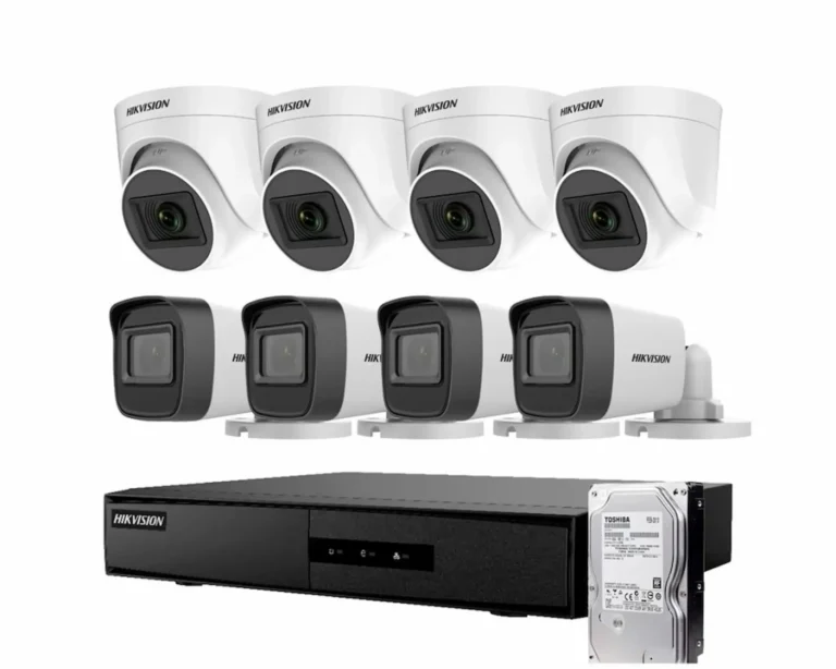 Kit Analogo 1080P DVR-M1 8CH 4Turret+4Bala + 1TB Video Hikvision