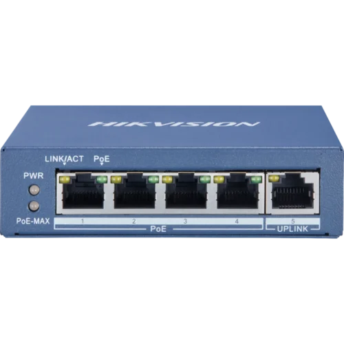 Switch 4GE + 1GE No Administrable DS-3E0505P-E/M Hikvision
