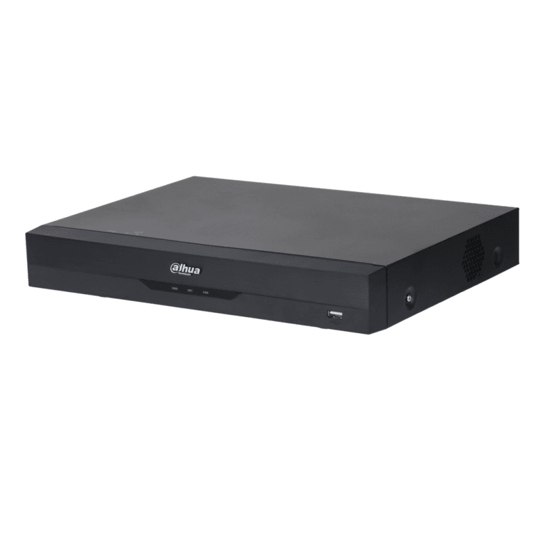 DH-XVR5104HE-I3(V3.0). XVR Dahua de 4 canales hasta 5Mp soporta IA 1HDD I/O alarmas