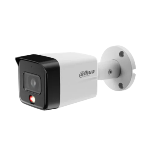 DH-IPC-HFW1639TCP-A-IL-0280B-S6-QH. Cámara IP Dahua tipo Bala, 6MP, lente fijo 2.8mm, Luz multi-color integrada alcanza 30M de iluminación, Detección de Humanos, IP67.