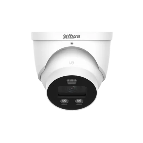 DH-IPC-HDW3449H-AS-PV-0280B-PRO. Cámara IP Dahua tipo Eyeball de 4MP lente fijo de 2.8mm con tecnología doble iluminación y disuasión activa