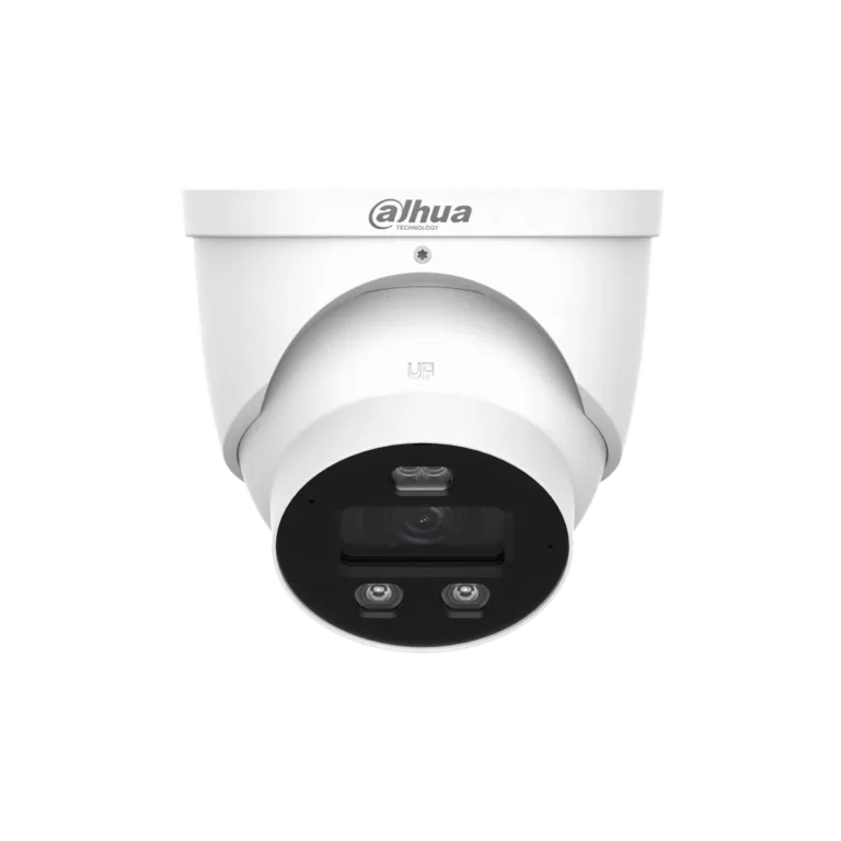 DH-IPC-HDW3449H-AS-PV-0280B-PRO. Cámara IP Dahua tipo Eyeball de 4MP lente fijo de 2.8mm con tecnología doble iluminación y disuasión activa
