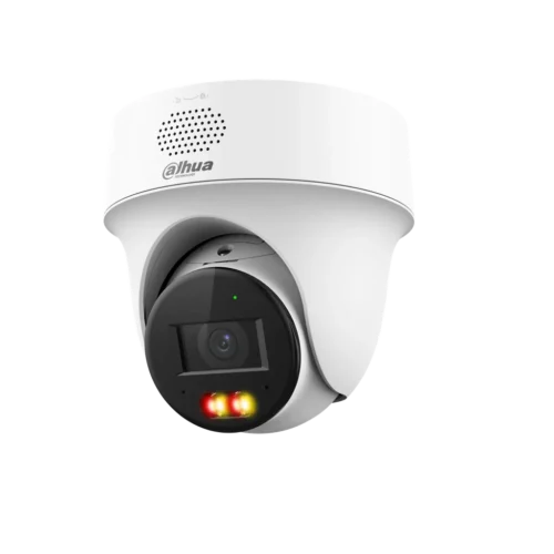 Cámara PT IP domo de 4 MP/ lente de 2.8 mm/ Detección de humanos y vehículos/ Protección Perimetral/ Disuasión activa/ Iluminador Dual inteligente/ Audio bidireccional/ PoE/ IP66