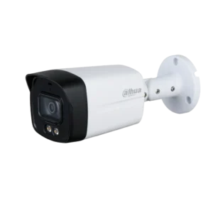DH-HAC-HFW1500TLMN-IL-A-0280B-S3-DIP. Cámara HDCVI Dahua tipo bullet de 5MP con lente fijo de 2.8mm doble iluminación de hasta 40m protección IP 67 micrófono incorporado.