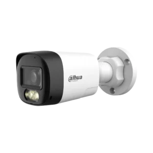 DH-HAC-HFW1200RLN-IL-T-0280B-DIP. Cámara Dahua HDCVI tipo bullet de 2MP lente fijo de 2.8mm iluminación dual de hasta 30m protección IP67 con audio bi direccional.