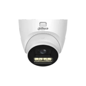 DH-HAC-HDW1200TQN-IL-T-0280B-DIP. Cámara Dahua HDCVI tipo Eyeball de 2MP lente fijo de 2.8mm iluminación dual de hasta 40m protección IP67 con audio bi direccional.