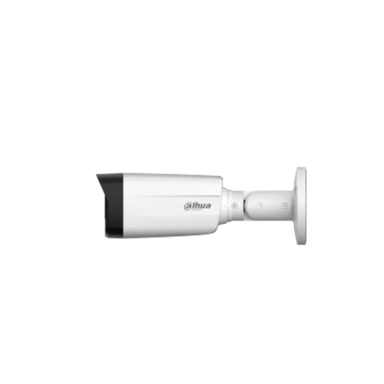 DH-HAC-HFW1500TMN-I8-A-0280B-S3-DIP. Cámara Dahua Análoga Tipo Bala, 5MP, Lente Fijo 2.8mm, IR 80M, Micrófono Incorporado, Protección IP67.