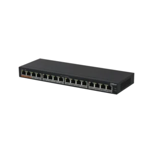 DH-PFS3016-16GT-190. SWitch PoE 16 puertos Gb 2 puertos Hi-PoE Standard, 190W.