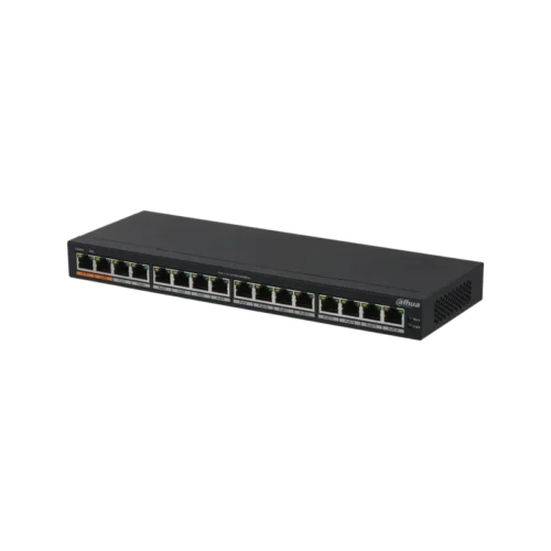 DH-PFS3016-16GT-190. SWitch PoE 16 puertos Gb 2 puertos Hi-PoE Standard, 190W.