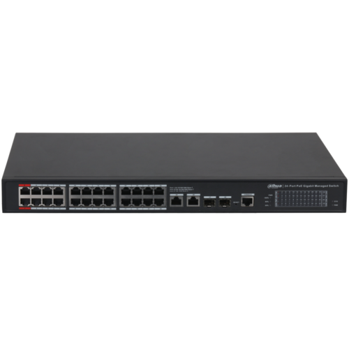 DH-S4228-24GT-240. Switch Dahua Admin 24 puertos GE PoE, 2 puertos GE + 2 puertos GE SFP 56 Gbps 41
