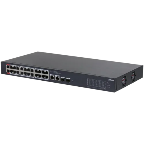 DH-CS4226-24ET-375. Switch Dahua de 24 puertos Peo 10/100 Mbps con administración en cloud 2 puertos combos de 1Gbps