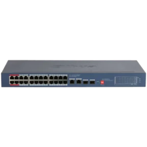 DH-CS4228-24GT-240-V2. Switch Dahua, 24 Puerto PoE ( 10/100/1000 Mbps), 2 Puertos uplink ( 10/100/1000 Mbps), 2 Puertos SFP ( 1000 Mbps ) Administración en Nube, Capa 2, PoE Total 240W.