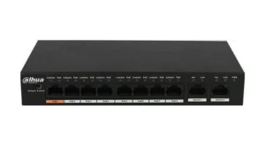 DH-PFS3010-8ET-96-V2- Switch POE 8 Puertos Dahua. Capa 2.8 puertos 10/100. 2 puertos 10/100/1000 RJ45.