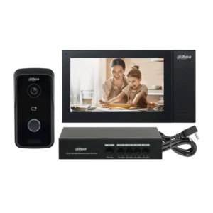 DHI-KTP02/DHI-VTO2111D-P-S3/DHI-VTH2421FB-P. KIT VIDEO PORTERO IP DAHUA. CABLEADO. INCLUYE SWITCH.