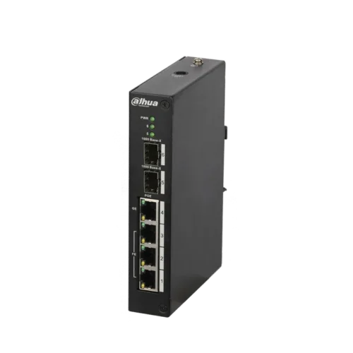 DH-PFS3206-4P-96. Switch Poe Industrial 4 Puertas Dahua No Admin 3x100Mbps 1x1Gbps 2xSFP