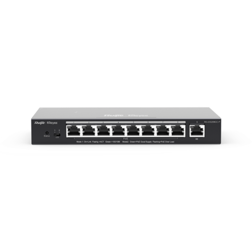 RG-ES209GC-P. Switch Smart Cloud REYEE 9 puertos 8 Poe 10/100/1000 Mbps 120W.