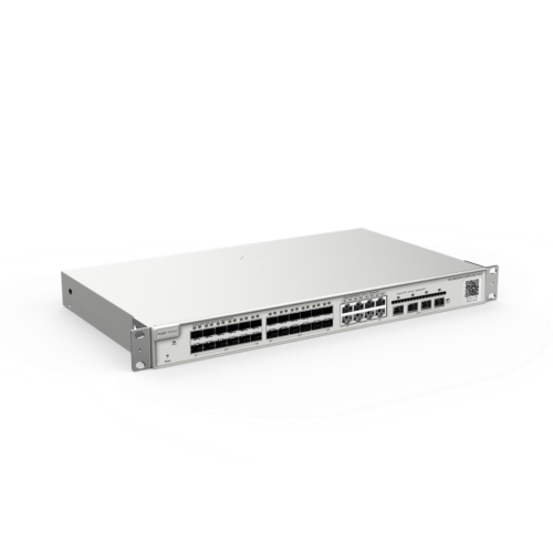 RG-NBS5200-24SFP/8GT4XS. Switch de capa 3 con 24 puertos SFP 1Gbps, 8 puertos GigaEthernet, 4 SPF+ h