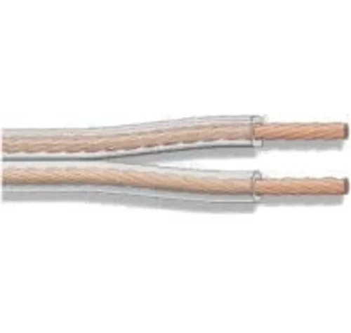 2x24AWG-T. CABLE PARALELO MS. TRANSPARENTE. 100 MTS.