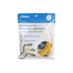 DH-PFM972-6U-3-AM. Patch cord 3 metro Dahua categoría 6 de 24AWG COLOR AMARILLO