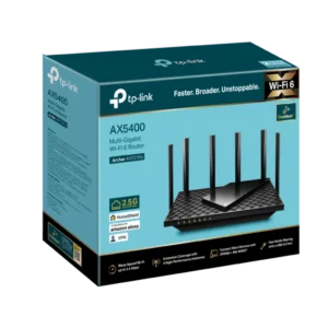 Archer AX72 Pro. Router WiFi 6 Tp-Link AX5400 doble banda (4804Mbps en 5GHz y 574Mbps en 2.4GHz) MU-MIMO 4X4 1 puerto 2.5Gbps (WAN/LAN) 1 puerto 1Gbps (WAN/LAN) 4 puertos LAN 1Gbps