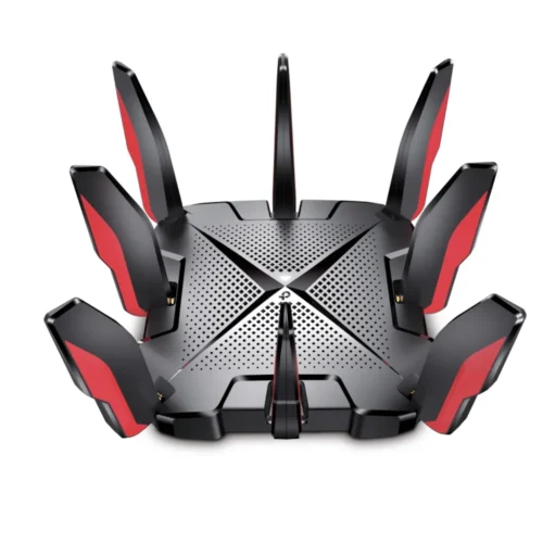 Archer GX90. Router Gaming WiFi 6 Tp-Link AX6600 Triple banda (4804Mbps en 5GHz HE160, 1201Mbps en 5GHz y 574Mbps en 2.4GHz) 1 puerto 2.5Gbps (WAN/LAN) 1 puerto 1Gbps (WAN/LAN) 4 puertos LAN 1Gbps