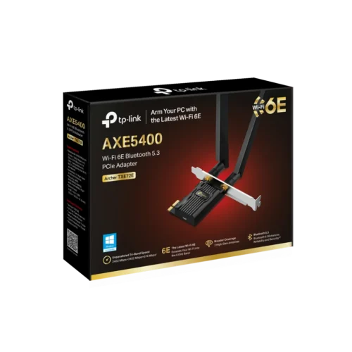 Archer-TXE72E. Adaptador PCIe AXE5400 WI-FI 6E Bluetooth 5.3 soporta ful estándar 802.11ax/ac/a/b/g/