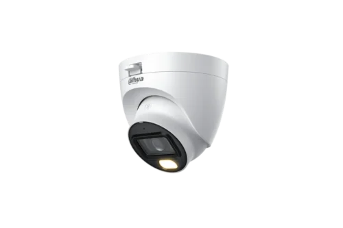 DH-HAC-HDW1509TLQN-A-LED-0280B-S3. Cámara HDCVI Dahua tipo eyeball 5MP full color iluminación 30m audio incorporado lente fijo de 2.8mm