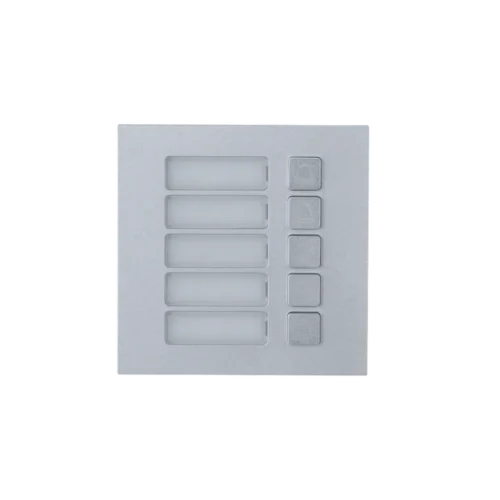 DHI-VTO4202F-MB5. Panel frontal Modular 5 botones aluminio IP65, IK07 para Uso con DHI-VTO4202F-P-S2