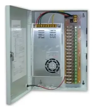 ZK-10A-9CH. Fuente de poder ZKTeco de 12 volt 10 amperes con 9 canales de conexión