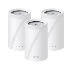 Deco BE65 Pro(3-pack). Pack de Router WiFi 7 Home Mesh BE11000 triple banda (5764Mbps en 6GHz, 4324Mbps en 5GHz y 688Mbps en 2.4GHz) 2 puertos 5Gb 1 Puerto 2.5Gb
