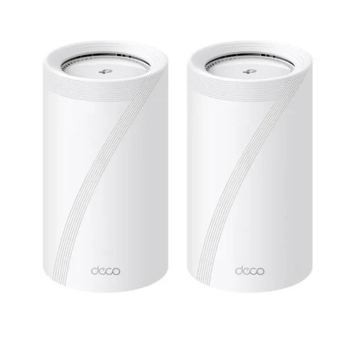 Deco BE75(2-pack). Pack de Router WiFi 7 Home Mesh BE17000 triple banda (11520Mbps en 6GHz, 4320Mbps en 5GHz y 688Mbps en 2.4GHz) 3 puertos 2.5Gb 1 Puerto RED/SPF+ 10Gb
