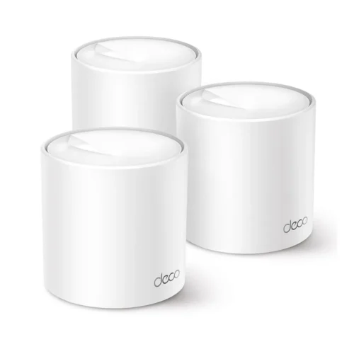 Deco X50(3-pack). Pack 3 Router WiFi 6 Home Mesh AX3000 doble banda (2402Mbps en 5GHz y 574Mbps en 2.4GHz) MU-MIMO 2x2 3 puertos 1Gb