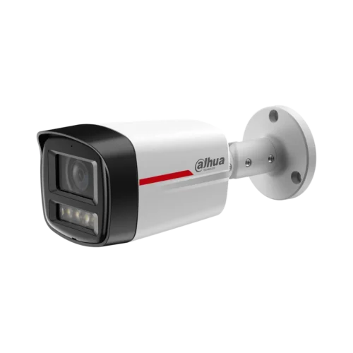 DH-IPC-HFW2449TLP-S-LED-0280B-PRO. Cámara IP Dahua tipo bullet 4MP lente fijo de 2.8mm tecnología Wizcolor iluminación máxima de 50m protección IP67 con protección perimetral.