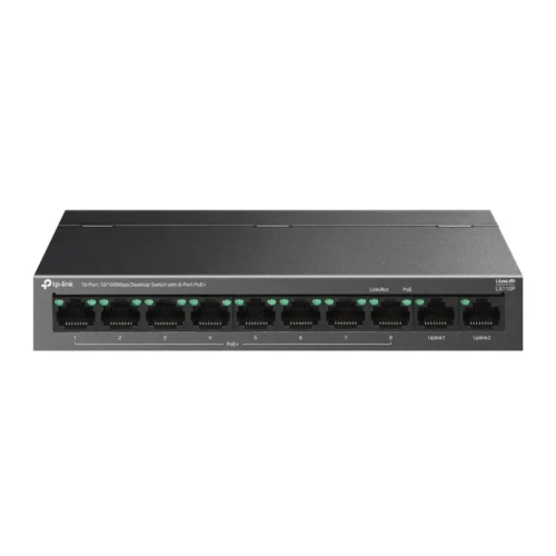 LS110P. Switch tp-link de 10 puertos 10/100Mbps switch de escritorios con 8 puertos PoE+