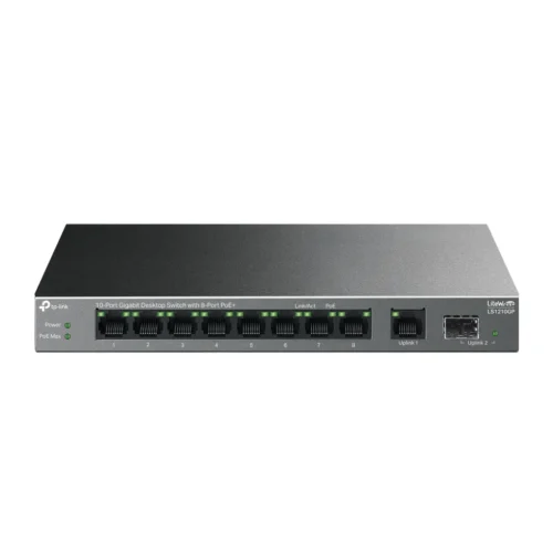 LS1210GP. Switch Gigabit de sobremesa de 10 puertos con 8 puertos PoE+ 1 SPFP