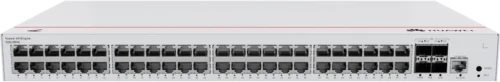 S220-48P4S. Switch Huawei eKit 48 puertos PoE+ 10/100/1000Base-T 4 Puertos 1GE SFP 380W de potencia capacidad de conmutación de 104 Gbit/s capacidad de reenvió de paquetes de 77 Mpps