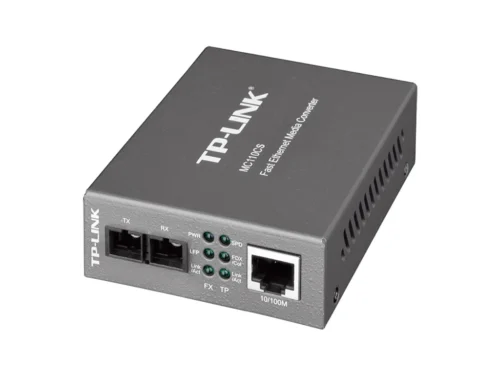 MC110CS. TP-LINK SM MONOMODO TRANSCEIVER 100MBPS 2-SC 20KM Plug-5,5x2,1mm